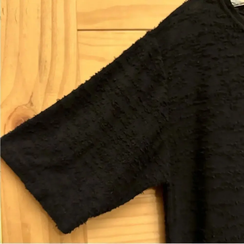 KEEPING NY EVERYWHERE KNYEW Shirt Mens Large Black Textured Designer Tee